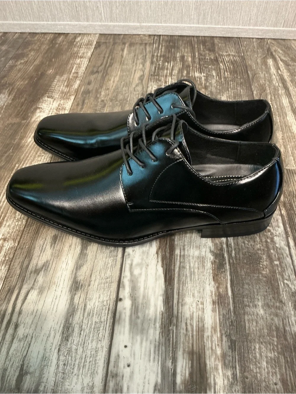 Stacy Adams Black Patent Leather Derby Shoe Size 12